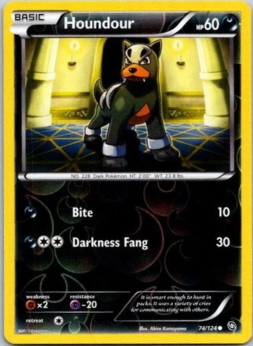 Houndour 124 w dragons - 74/124, b&w
